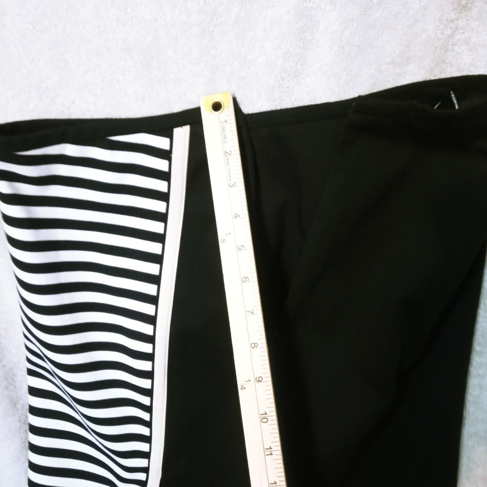 White House Black Market  Sz 4 Women's  Pencil Skirt  Stripe Ponte Faux Wrap - Picture 9 of 9